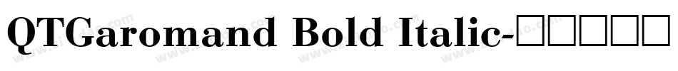 QTGaromand Bold Italic字体转换